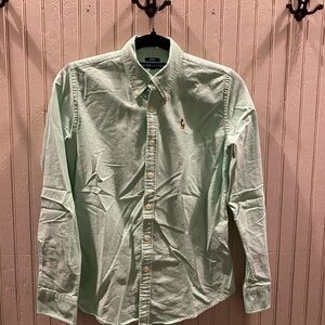 Ralph Lauren Women’s Mint Green Button-Down Shirt